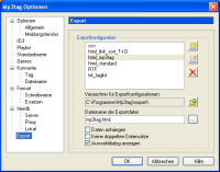 Export configuartions and settings