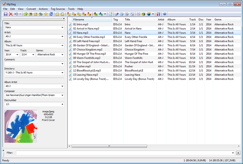 Mp3tag freeware screenshot